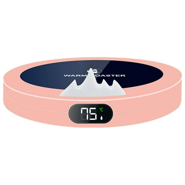 Cup Warmer 3 Temperature Setting with Night Light Milk Tea Water Cup Heating for Pink