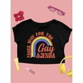 thumbnail image 3 of Lgbtq+ Agenda Pride Equality Tee Crop Tee Women's, 3 of 4