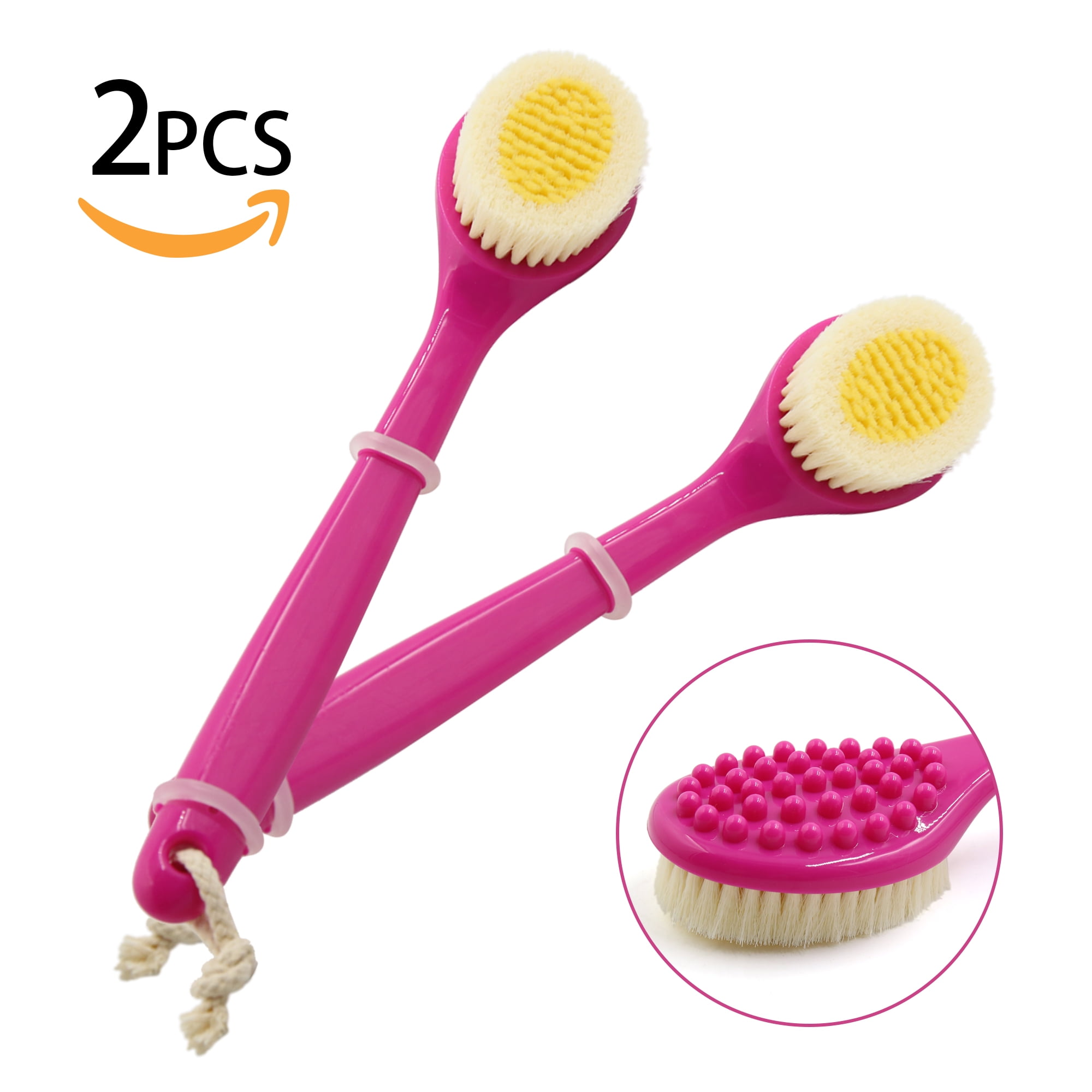 13.4 Long Handle Spa Bath Brush for Back Body Cleaning (2pack