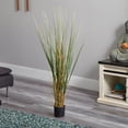 thumbnail image 3 of Nearly Natural 4' Grass & Bamboo Artificial Plant, Green, 3 of 3