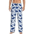 thumbnail image 2 of Lsque Whale Print Men's Pajama Pants, Lounge Pant - Comfortable Home Wear,Elastic Waistband, Stylish Design-Large, 2 of 9