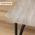 thumbnail image 4 of Bistro Set for 2, Kitchen Table and Chairs Set with Tempered Glass Top and PU Cushions, 4 of 9