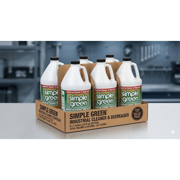 Simple Green 2710200613005 1 gal. Bottle Concentrated Industrial Cleaner and Degreaser (6/Carton)