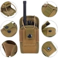 thumbnail image 6 of Radio Holder Walkie Talkie Pouch Outdoor Adjustable Nylon Pack Talkabout Pocket for Belts Up to 4 Inches Wide Khaki, 6 of 8
