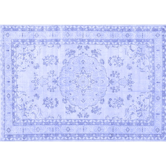 Ahgly Company Indoor Rectangle Persian Blue Traditional Area Rugs, 5' x 7'