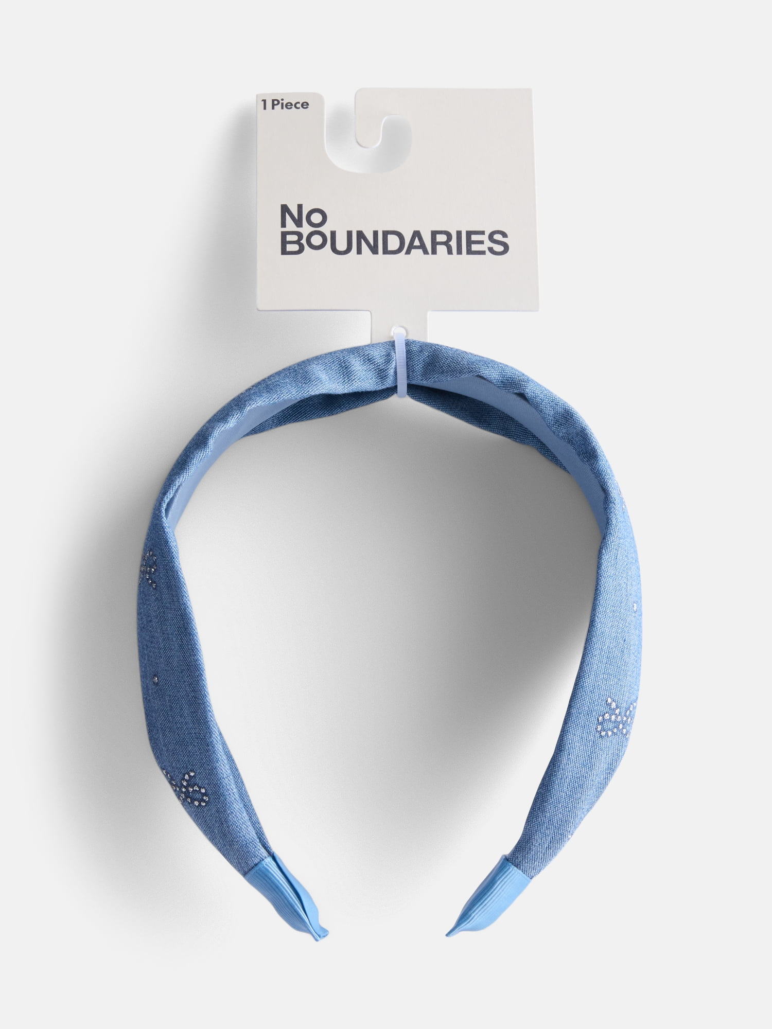 No Boundaries Glitter Bow Print Headband, Women's, Blue