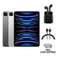thumbnail image 1 of Restored Apple iPad Pro 11" (2022) A2759 (WiFi) 128GB Space Gray w/ Wireless Earbuds (Refurbished), 1 of 5