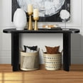 thumbnail image 4 of YYAo Console Table, Entryway Table, Console Sofa Table,60" Thick Top Entryway Table with Curved Legs for Sofas, Entryway (Black), 4 of 11