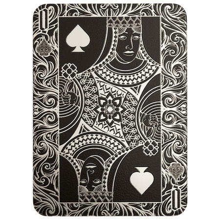 2026 PAMP 1 oz Pure Silver Card Shaped Coin – Royal Flush Queen of Spades
