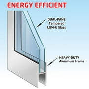 High Tech Pet Armor Flex Low-E Pet Door for Patio with Airtight Seal, X-Large