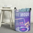 thumbnail image 6 of ZICANCN Purple Game Mode Laundry Basket Organizer, Dirty Clothes Hamper for Bathroom Bedroom Laundry Room, Medium Size, 6 of 7