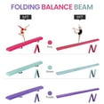 thumbnail image 2 of SONGMY 6FT Purple Folding Balance Beam, Non-Slip Gymnastics Training Equipment, Portable Practice Beam for Kids Adults, 2 of 10