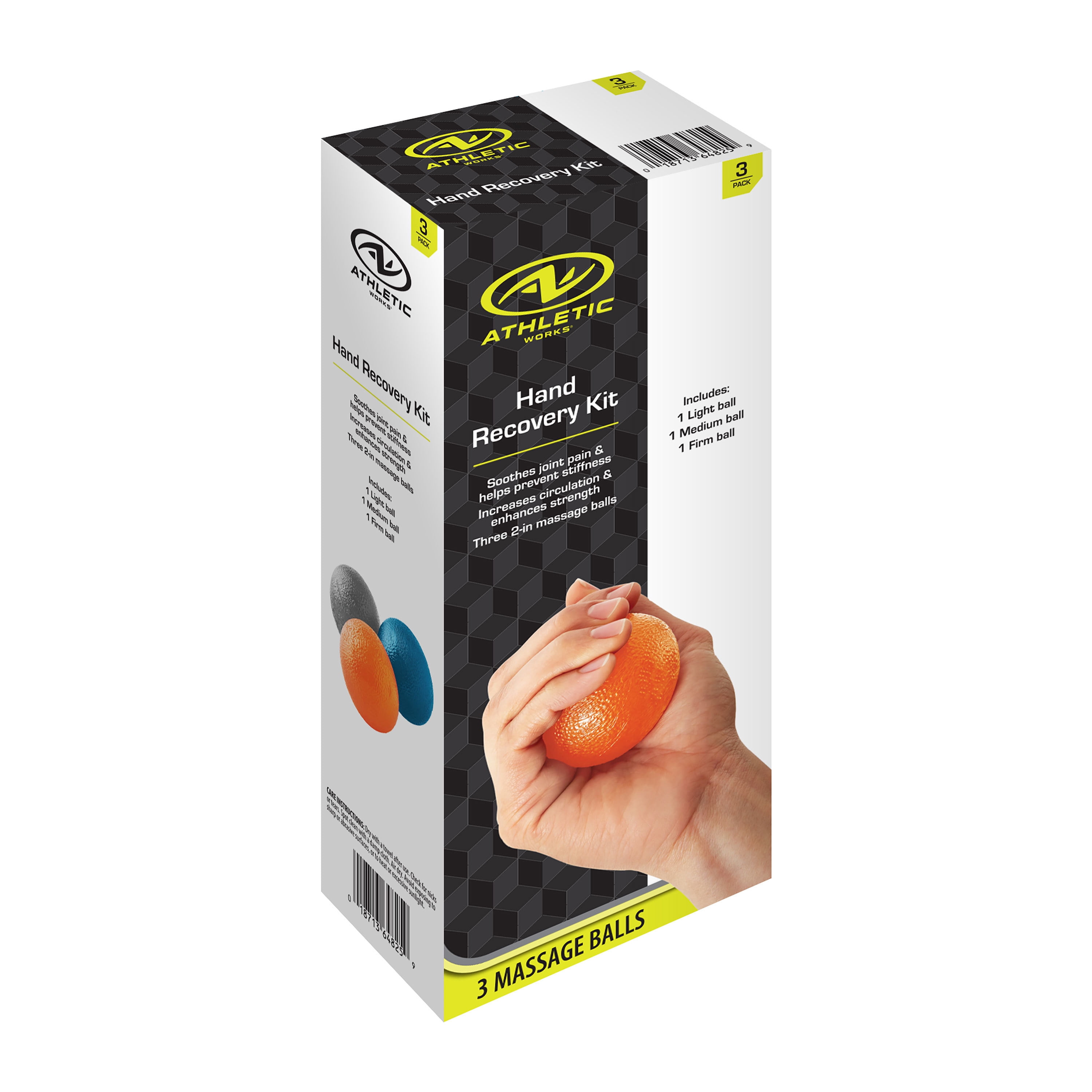 Athletic Works Hand Recovery Kit, Massage Balls, 2