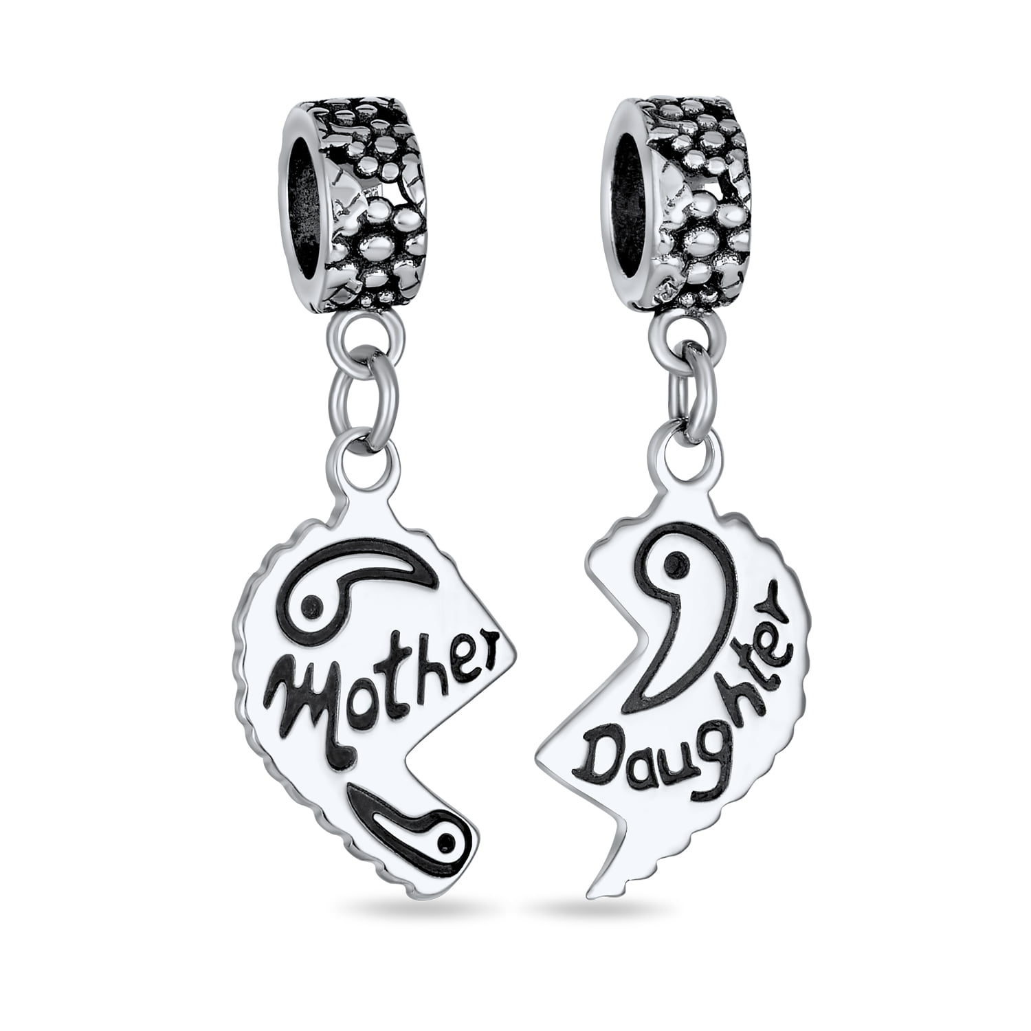 Mothers Day Charms,925 Sterling Silver Mother Daughter Charms Best Mom Charms,Dog Paw Charms Family Tree and Best Friend Beads fits European Bracelet Gifts for Mom/Sister/Christmas/Birthday