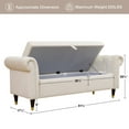 thumbnail image 6 of Aukfa 64 inch Oversized Storage Ottoman Bench, Lift Top Storage Chest for Bedroom, Sherpa, White, 6 of 12