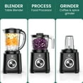 thumbnail image 2 of LINKChef Smoothie Blender 57oz Food Processor Combo with Powerful Chopper Grinder, 2 of 12