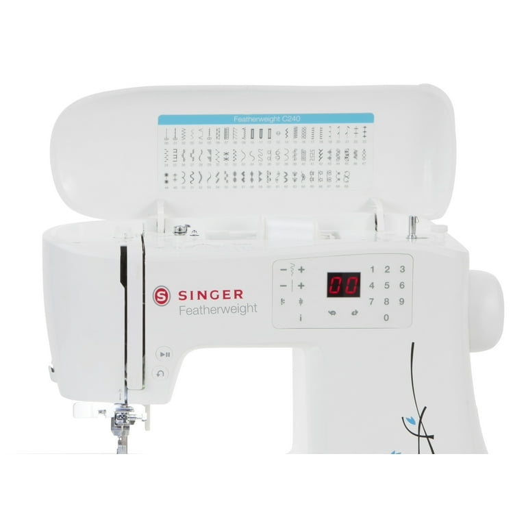 SINGER® Featherweight™ C240 Includes IEF System, 70 Built-in Stitches,  Heavy Duty Metal Frame, Easy Touch Stitch Selection & More