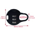 thumbnail image 3 of 5 PCS Combination Luggage Lock Password Security Padlock Zinc Alloy Black Small Safe Combination Padlocks for Luggage, 3 of 5