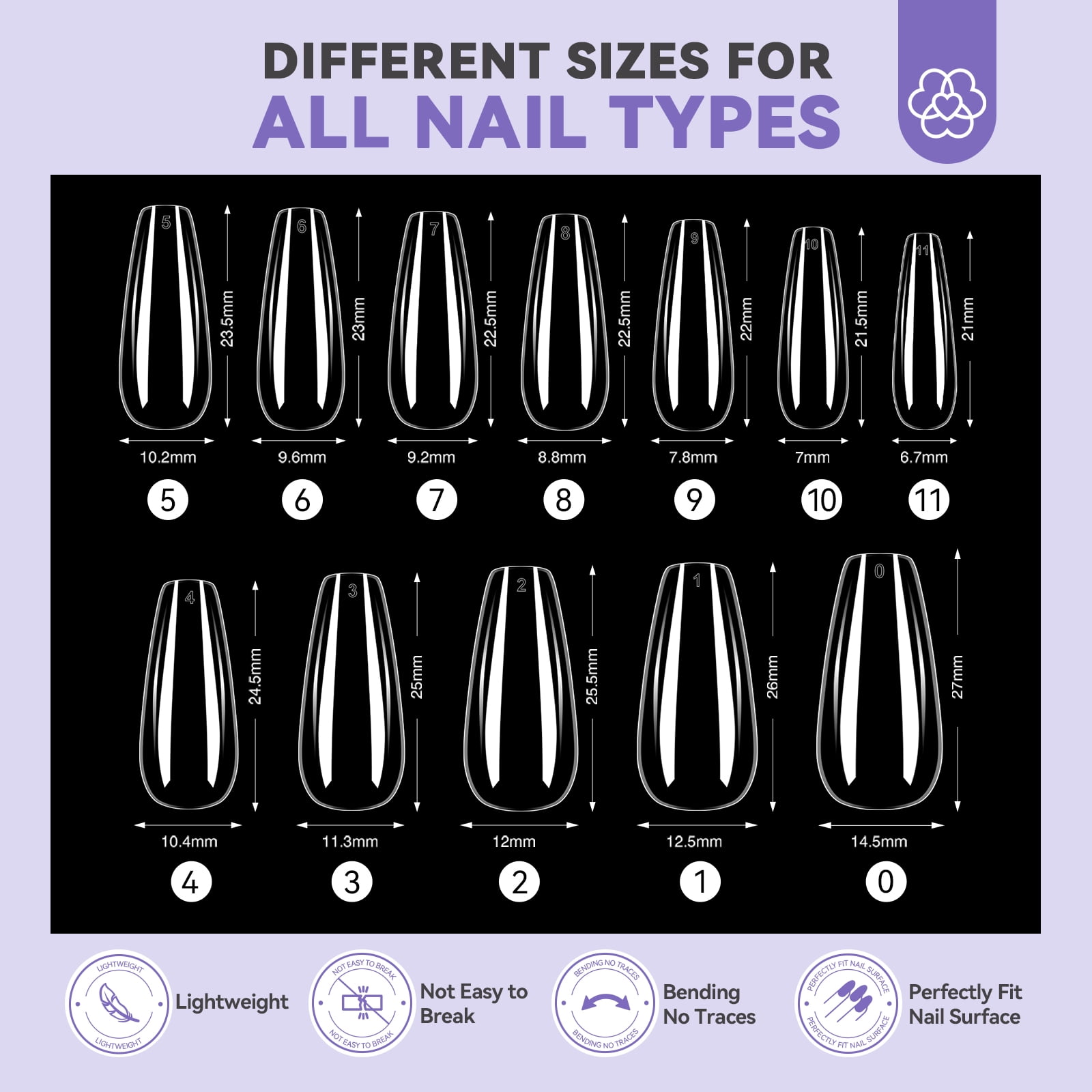 Saviland Gel X Nail Kit with Drill – Nails Tips and Glue Gel Kit with 4-in-1 Nail Glue Gel 500PCS Full Cover Short Coffin Nails Tips Nail Design Kit for Nail Extension