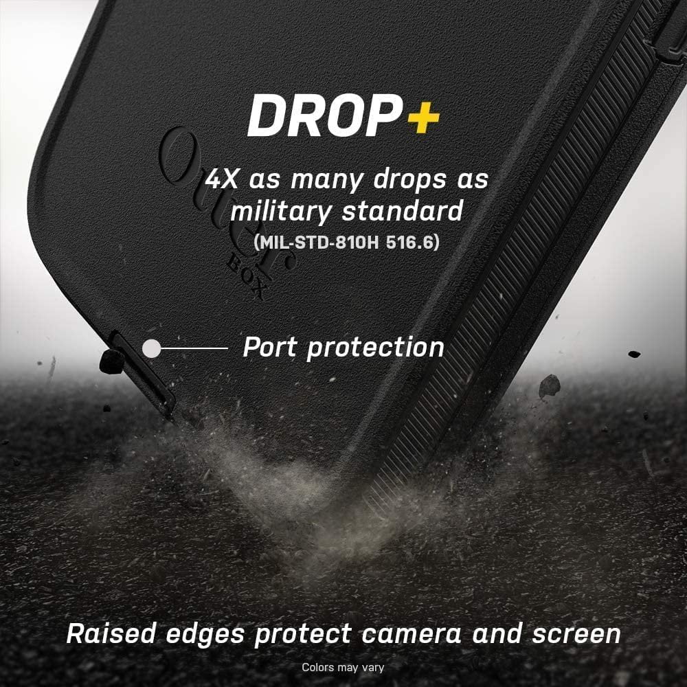 OtterBox Defender Series Screenless Edition Case for iPhone 12 & iPhone 12 Pro Only - Holster Clip Included - Non-Retail Packaging - Varsity Blues Sage/Blue