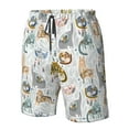 thumbnail image 6 of Uemuo Cute Colorful Animal Pattern Men's Swim Trunks Hawaiian Beach Bathing Suit Swimsuits Beach Quick-Dry Shorts with Pockets-3X-Large, 6 of 9