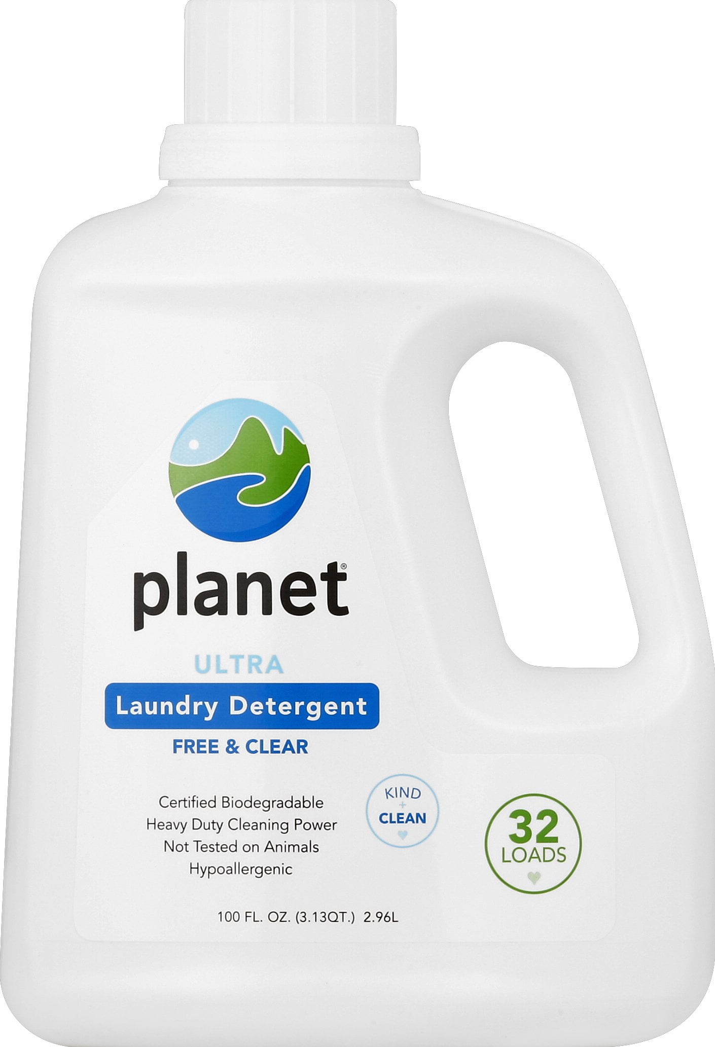 Ultra Laundry Detergent, Free & Clear, Certified Biodegradable