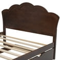 thumbnail image 6 of Harper & Bright Designs Full Bed Frame with Trundle, Full Size Wood Platform Bed with Headboard, Wood Trundle Bed Frame for Bedroom, Cappuccino, 6 of 10