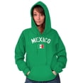 thumbnail image 3 of Mexico Country Flag Soccer Fan Pride Unisex Plus Fleece Graphic Hoodie Brisco Brands 3X, 3 of 5