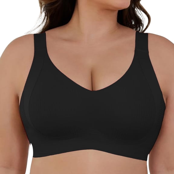 Bras for Women Gather Wireless Bra Soft Comfortable Push Up Lingerie Breathable Nylon Spandex Bra for Everyday & Sports Wear Full Coverage Support 2Xl Size Sports Bras for Women