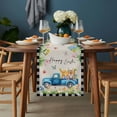 thumbnail image 2 of Black Plaid Easter Table Runner - 48 Inch Long, Kitchen Dining Table Runner Dresser Scarves, Truck Spring Floral Bunny Animals Rustic Farmhouse Decor for Coffee Tables Wedding Party Banquet, 2 of 8
