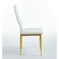 thumbnail image 3 of Chair Set Of 4, Golden Color Leg, White Seat, 3 of 12