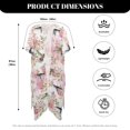 thumbnail image 6 of DISNIMO Hummingbird Flower Print Beach Cover Ups for Women Kimono Summer Casual Swimwear Coverup Cardigan Long Loose Swimsuit Cover Up, 6 of 6