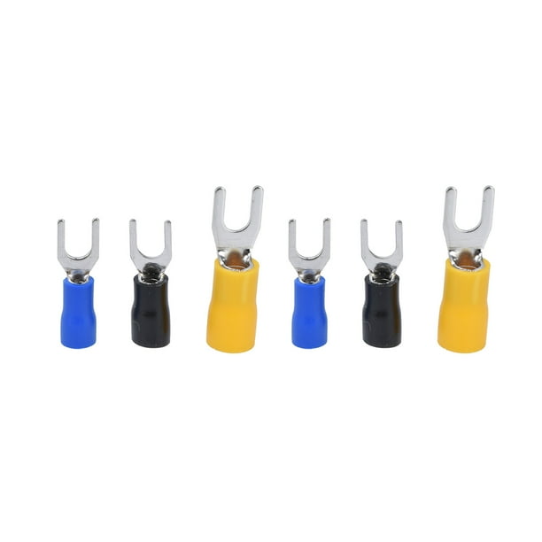 Terminales 300 Piezas Terminales De Pala De Horquilla Aisladas Conector De Cable Tipo U De PVC De Cobre Para Iluminación De Transporte SV1.25-4+SV2-4+SV5.5-4
