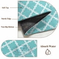 thumbnail image 6 of Quatrefoil Moroccan Pattern Round Area Rug 7 FT, Non Slip Living Room Area Carpet, Geometric Aqua Morocco Washable Soft Circular Rug Non-Shedding Floor Carpet for Bedside Office Play Room Classroom, 6 of 9