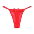 thumbnail image 1 of Aayomet Culotte Femme Taille Basse Ultra Fine Transparente en Maille (Rouge, m), 1 of 4