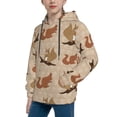 thumbnail image 2 of Fotbe Cartoon Squirrel Pattern Youth Pullover Hooded Sweatshirt, Boys Hoodie, Kangaroo Pocket Hoodie for Kids Girls -X-Large, 2 of 6