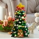 thumbnail image 1 of Árboles Decorativos De Plástico Árbol de Navidad pequeño iluminado de 25 cm con 20 conos LED y adornos para decoración navideña de escritorio, verde (1 unidad) Rkxzt, 1 of 9