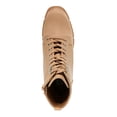 thumbnail image 3 of STEVE MADDEN Womens Beige 1" Platform Lace-Up Back Pull-Tab Padded Hani Round Toe Block Heel Zip-Up Heeled Boots 9.5, 3 of 4
