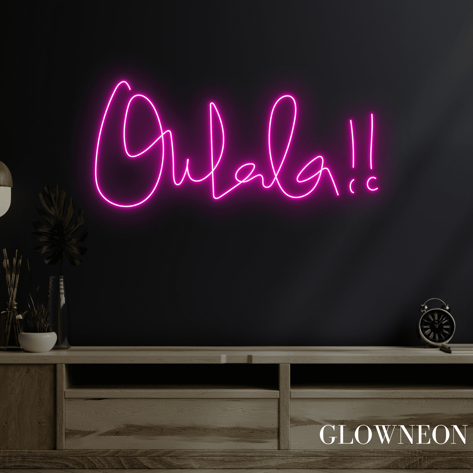 Glowneon Ohlala Neon Sign, Party Led Sign, French Ohlala Wall Decor