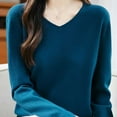 thumbnail image 6 of BLVB Cozy Sweaters for Women V Neck Long Sleeve Tops Fashion Lightweight Pullover Trendy Clothes Fall Outfits, 6 of 6