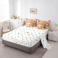 thumbnail image 5 of Homewish Cute Wild Fox 7pcs Bedding Comforter Set,Rustic Flower Floral Queen Bedding Sets,Purple Orange Beige Queen Sheet Sets For Girls Kids,Breathable Home Decor Reversible, 5 of 8