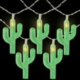 thumbnail image 3 of Northlight 10ct Battery Operated Cactus Summer LED String Lights Warm White - 4.5' Clear Wire, 3 of 5