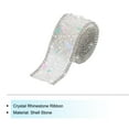 thumbnail image 3 of Uxcell 1.64 FT x 1 Inch Hotfix Crystal Beaded Rhinestone for Clothes Bag Shoes White Gems,Silver Chain, 3 of 5