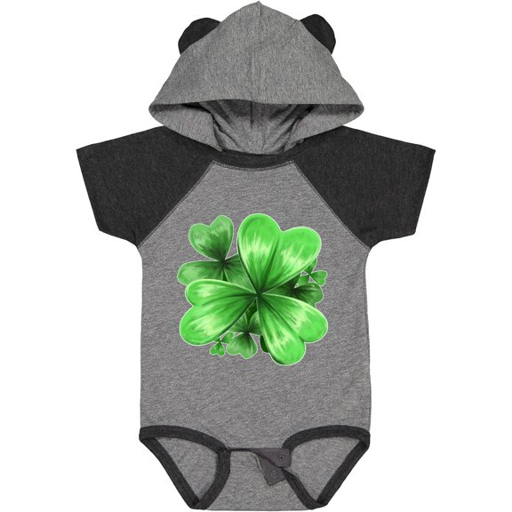 Inktastic Painted Clover Patch- Shamrocks for St. Patricks Day Boys or Girls Baby Bodysuit