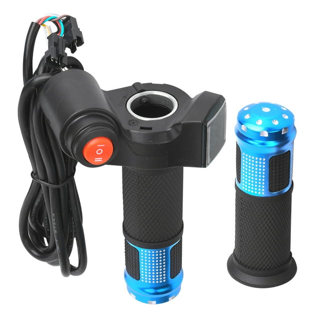 E Bike Thumb Throttle Display E Bike Voltage Display E Bike Battery Display 1 Pair E Bike Thumb Throttle LCD Display Digital Battery Voltage Power Switch For Electric Vehicleblue