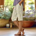 thumbnail image 2 of Womens Shorts 2025 Summer Stylish Printed Loose Capri Pants Beach Vacation Trendy 2025 S-2XL, 2 of 5