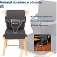 thumbnail image 4 of Asiento Elevador para Niños, Bluelander, Cojín para Silla, Antideslizante y Portátil con Correa de Seguridad, Gris, 4 of 5
