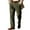 Army Green Pant for Men, variant on Mrmaere Men's Wide Leg Velvet Pants Pleated Waist Belt Loops Fabric Formal Casual Daily Streetwear Army Green L