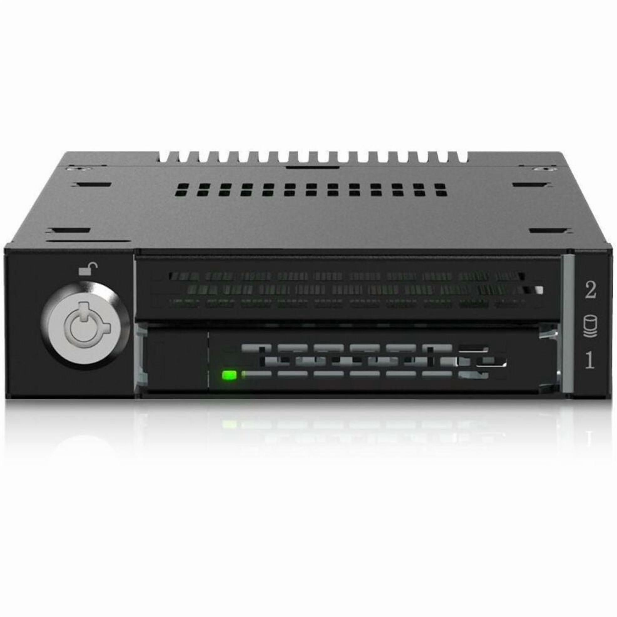 Icy Dock ToughArmor MB833MK-B V2 Drive Enclosure for 3.5" M.2, PCI Express NVMe 4.0 - SFF-8654 SlimSAS Host Interface Internal - Black (mb833mk-bv2)