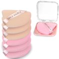 thumbnail image 1 of CUPID CARE 6 piezas de esponja de polvo triangular con 2 estuches de viaje, almohadillas de polvo para polvo facial y base, esponja de maquillaje de terciopelo para polvos sueltos, polvo corporal, her, 1 of 5